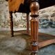 Table d'appoint française ancienne en noyer et cerisier – Louis Philippe, XIXe siècle