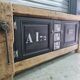 Old oak carpenter's workbench industrial furniture