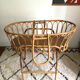 Vintage rattan cradle