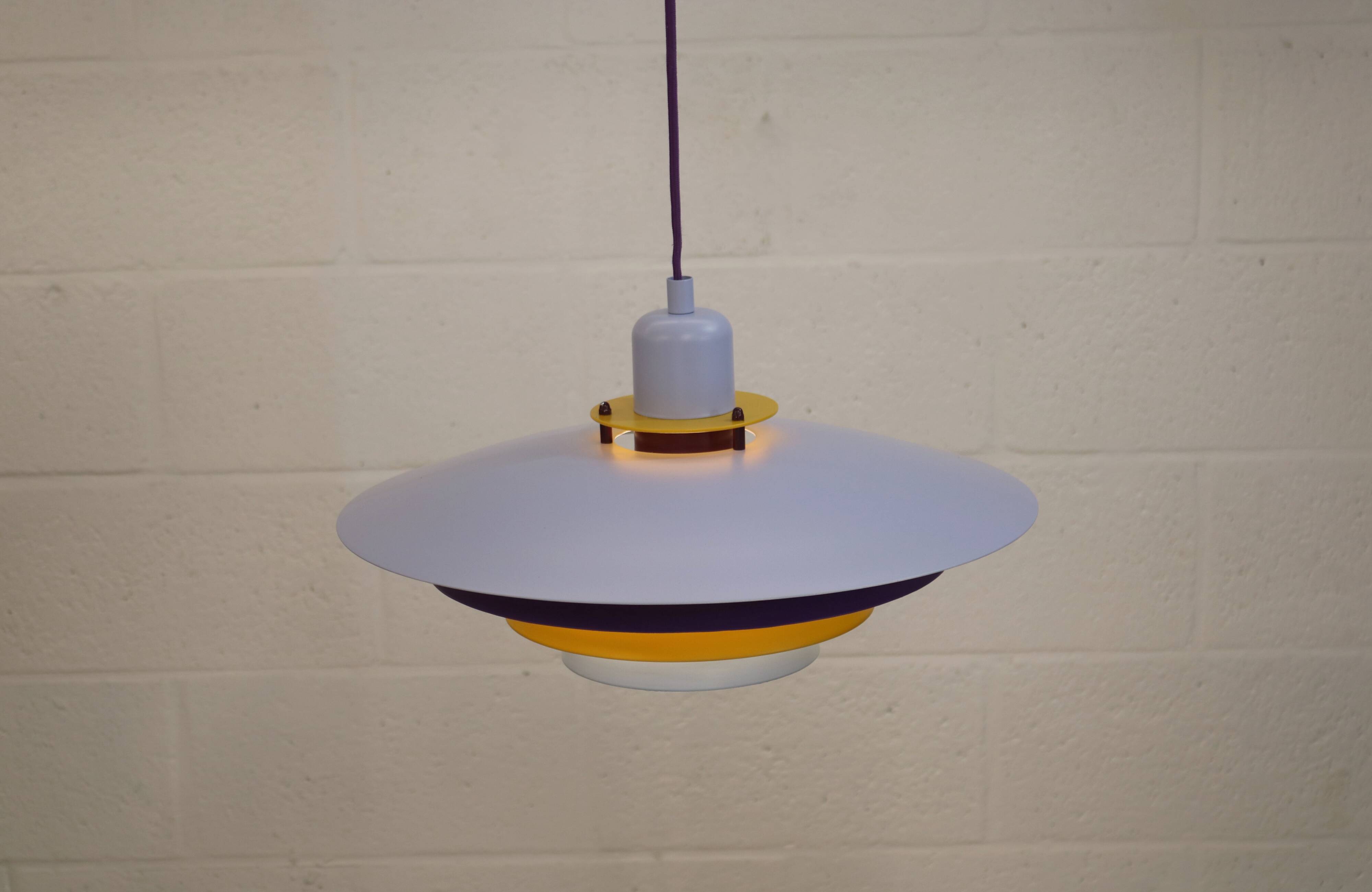 Colorful Danish Pendant Lamp by Belid – 1980s