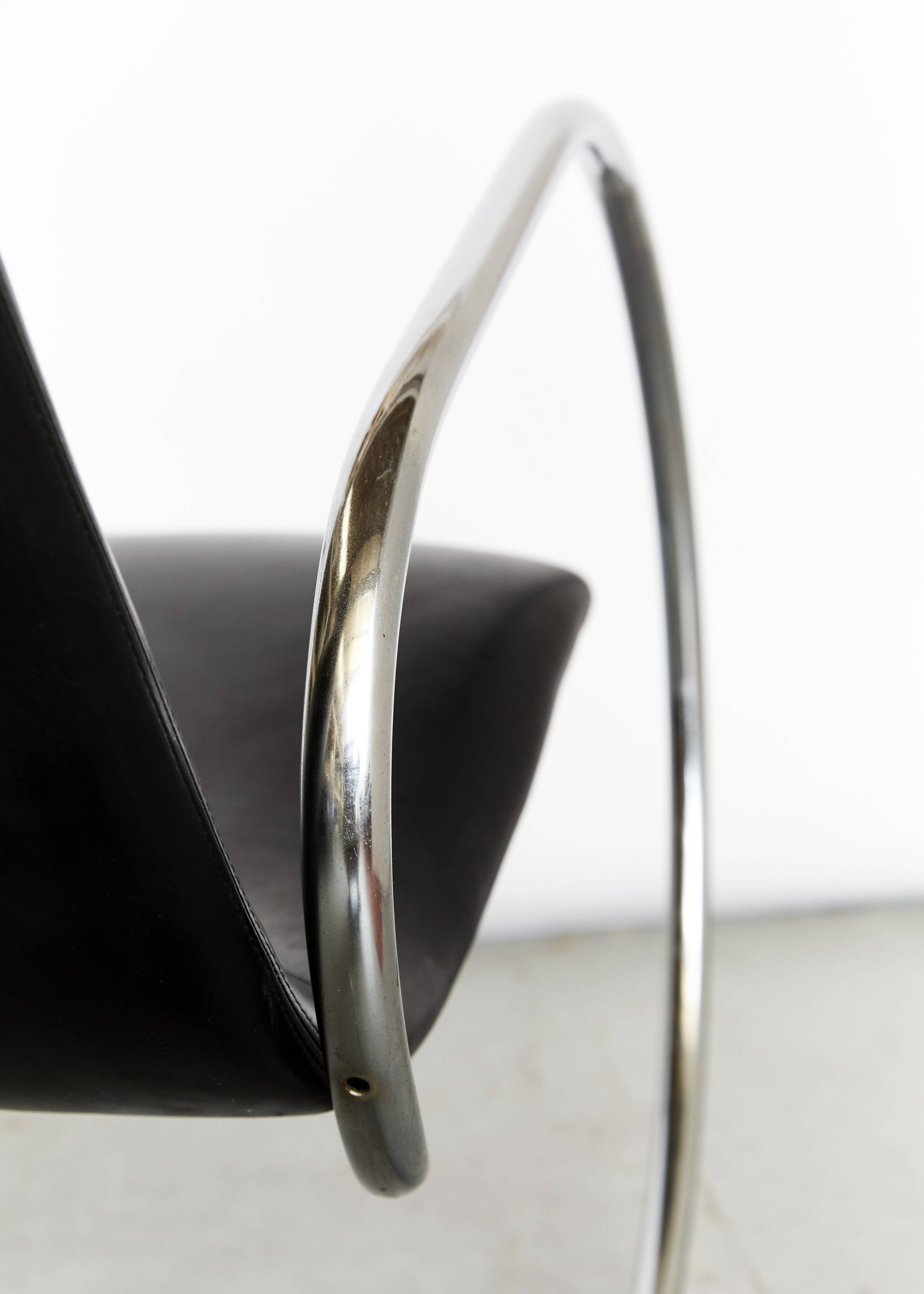 Vintage S826 Cantilever Rocking Chair in Chrome by Ulrich Böhme for Thonet