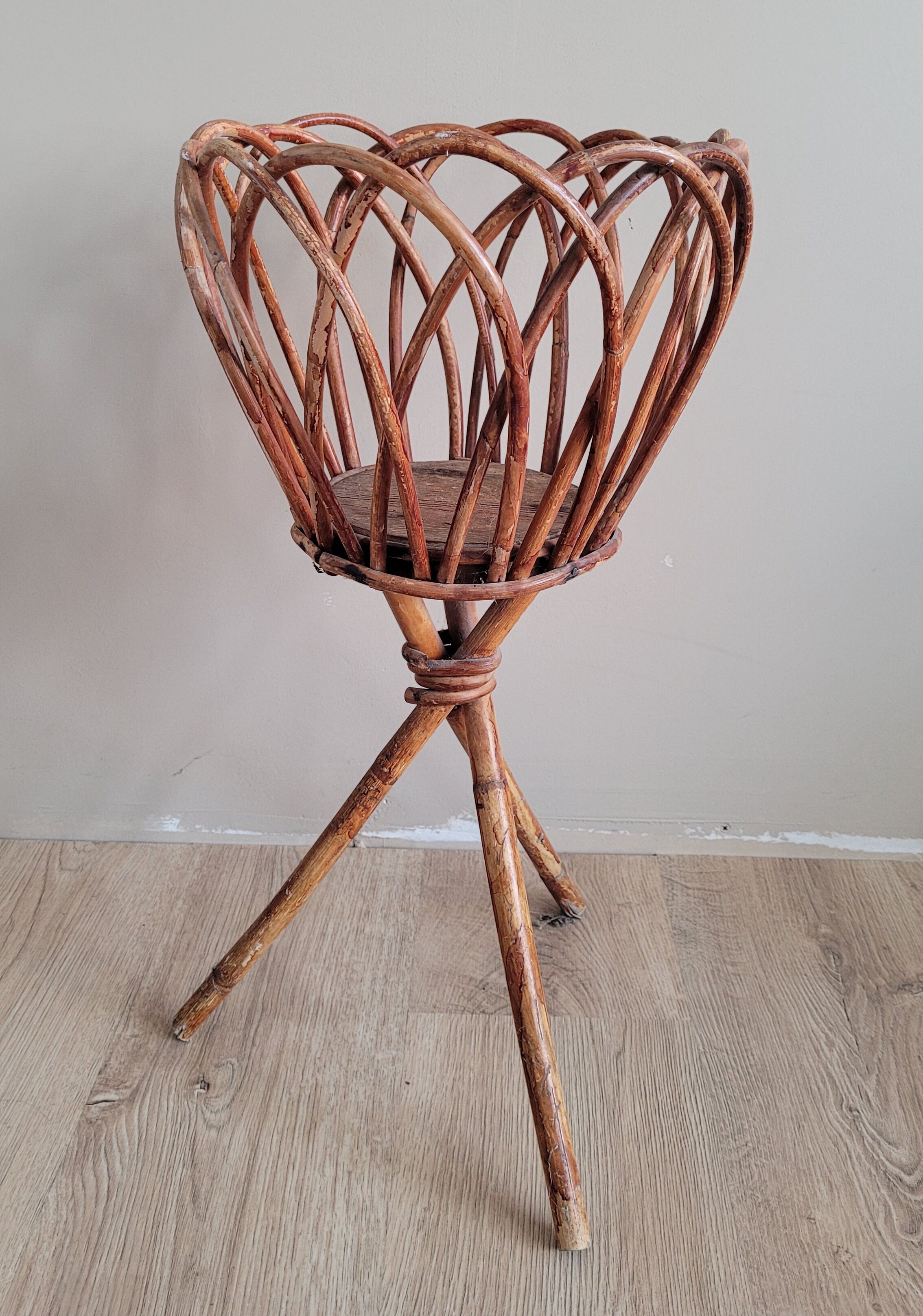Rattan plant holder