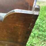 Wooden, wrought iron and zinc planter