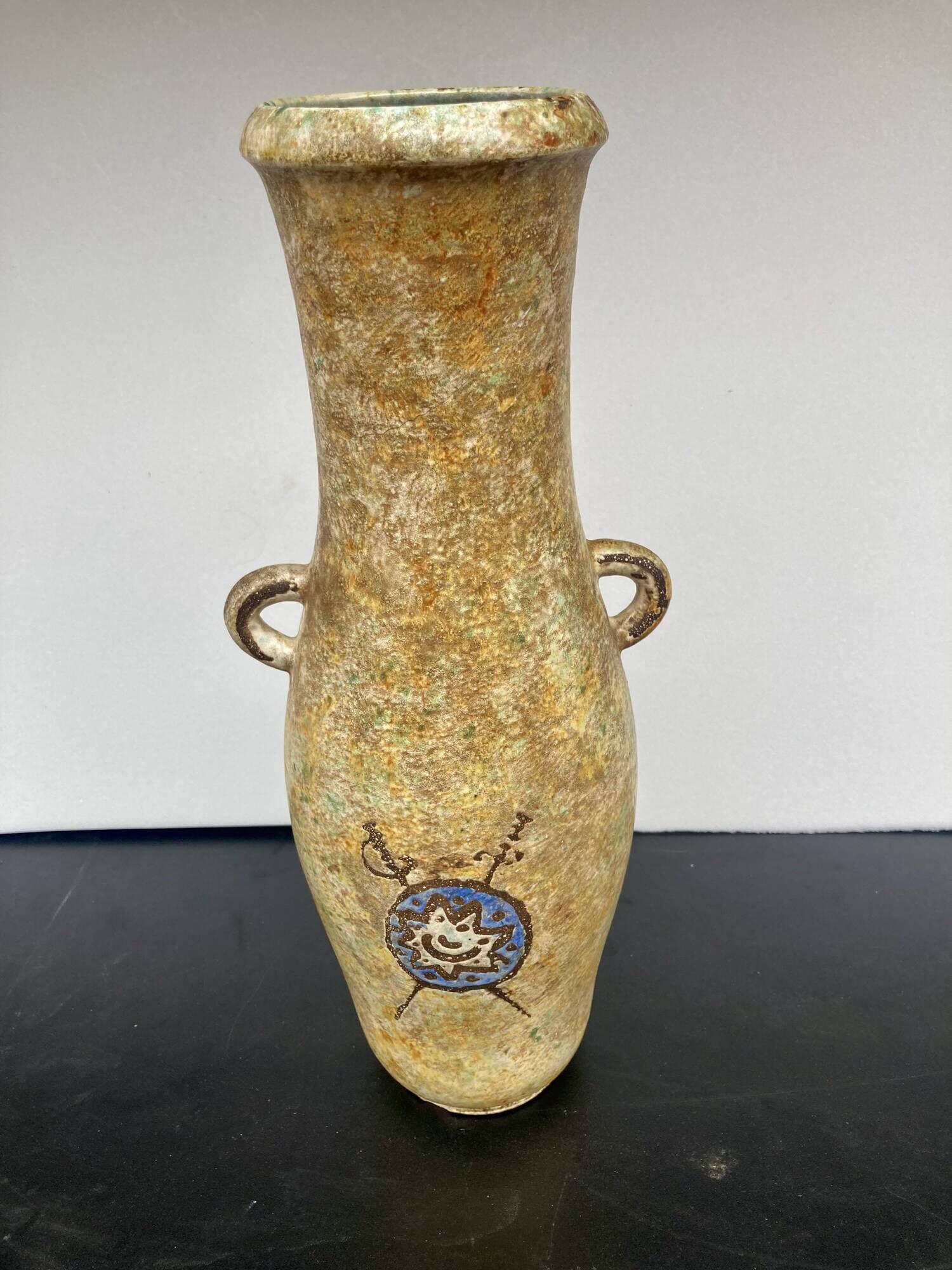 enameled vase by Jean Besnard (1889-1958) known as René Bluet