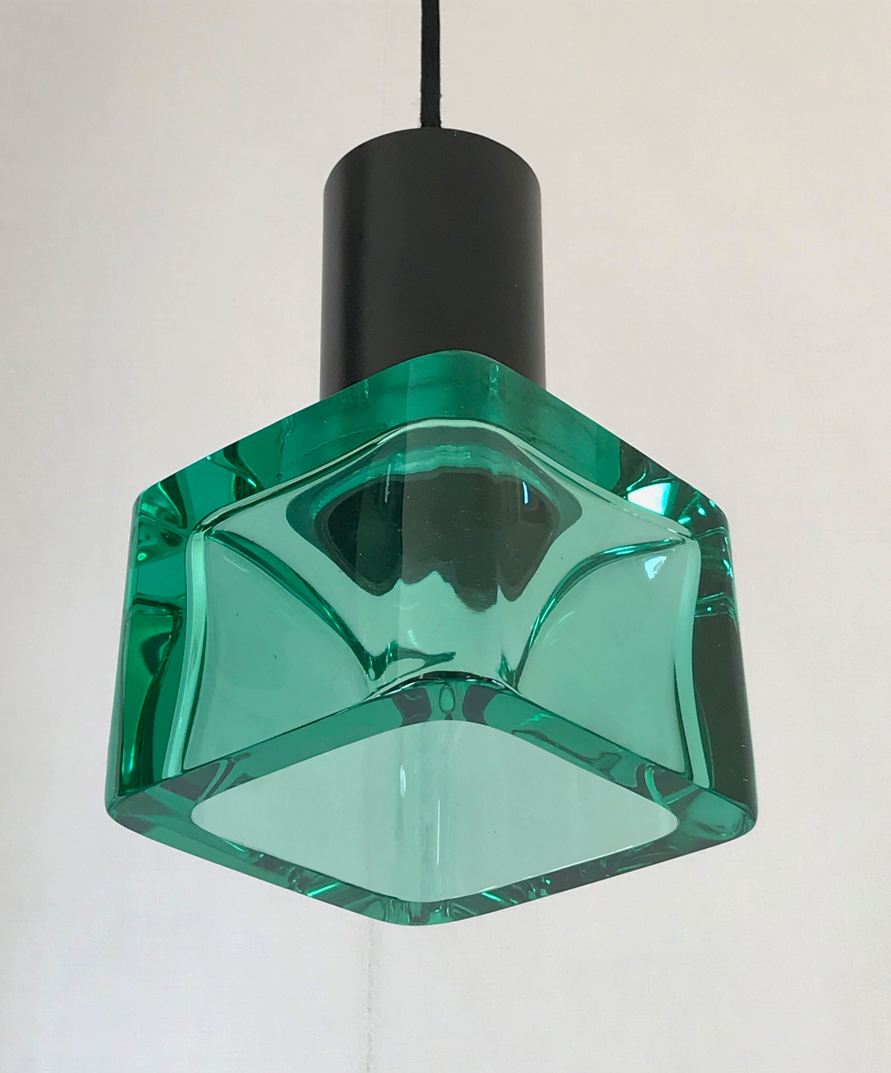 Flavio Poli pendant lamp for Seguso glass Murano, Italy 60s