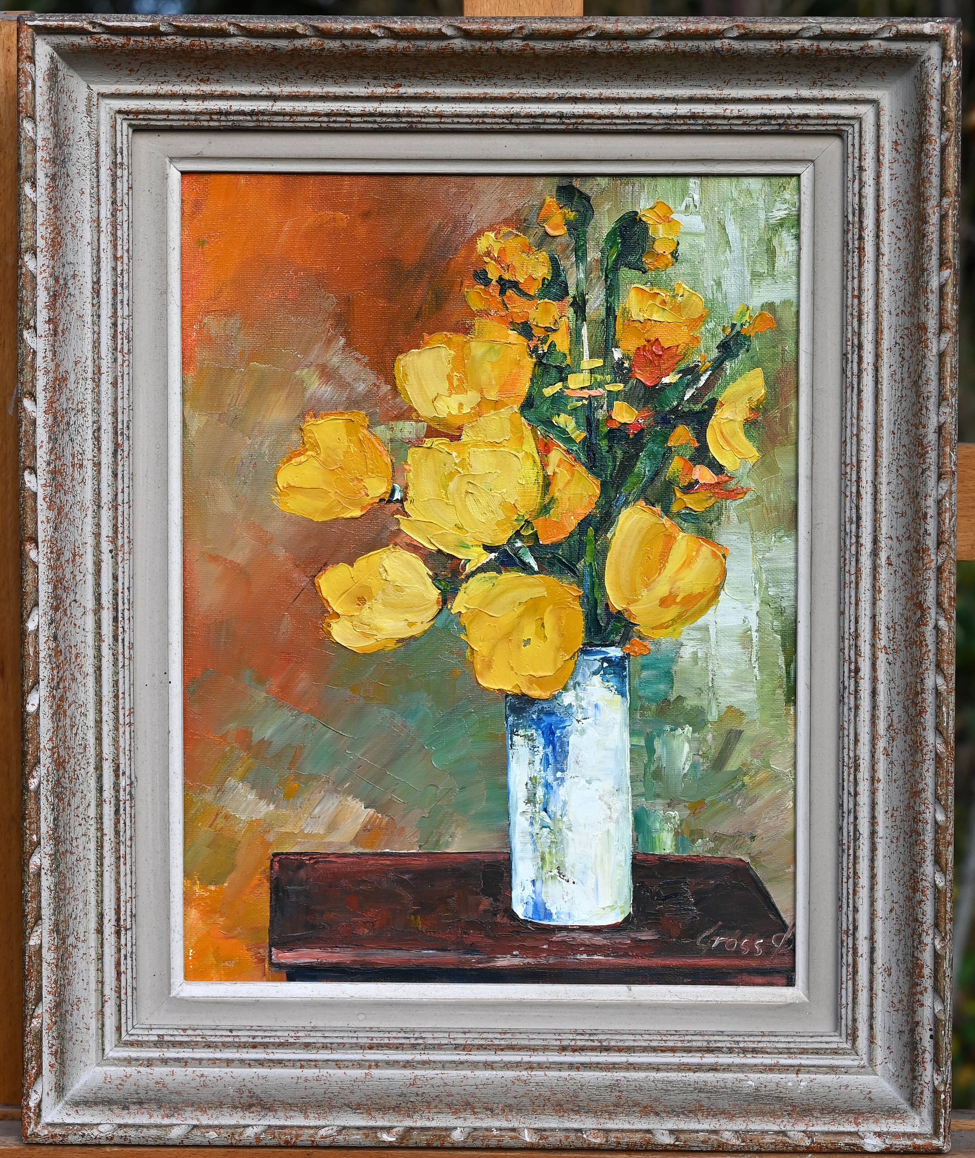 Pierre gross (xxe) bouquet de tulipes jaunes