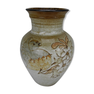Ancien vase terre cuite polie jean