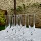 Lot 6 coupes à champagne Cristal d’Arques Auteuil