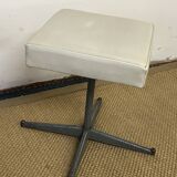 Pair of vintage metal and leatherette stools