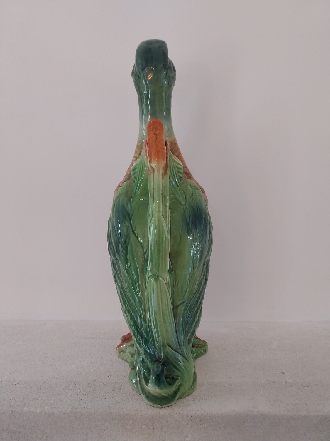 Barbotine earthenware pitcher, Saint-Clément factory