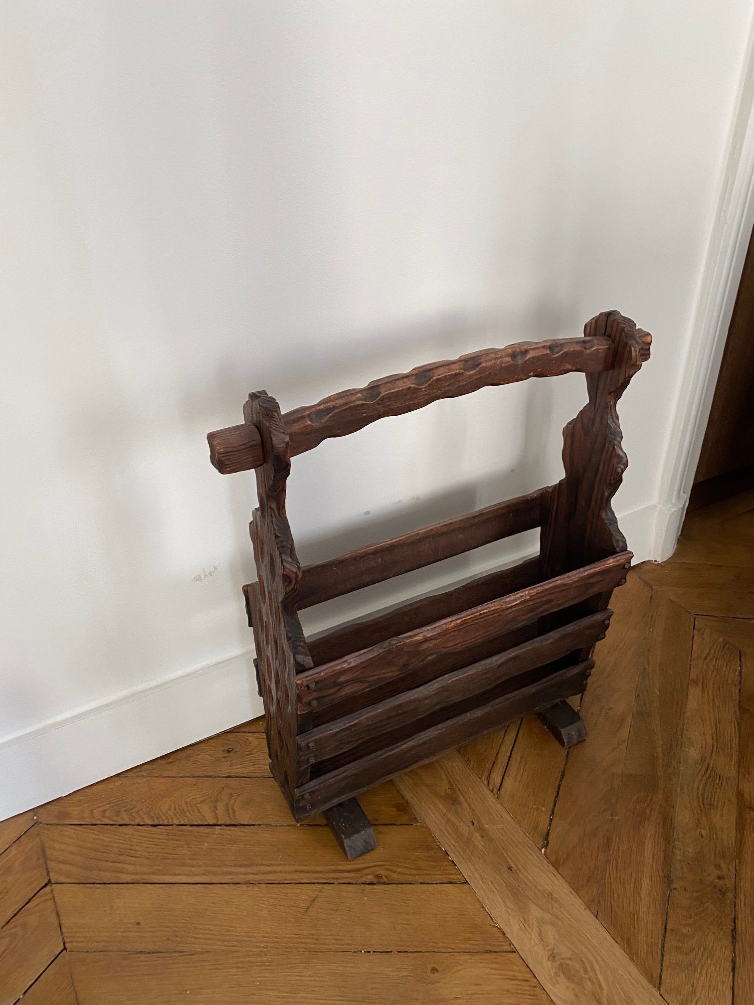 Raw wood review door