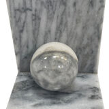 Vintage bookends marble 80s design bookend
