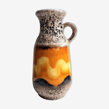 Vase in colorful stoneware vintage 70