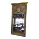 gray and gold patinated trumeau mirror