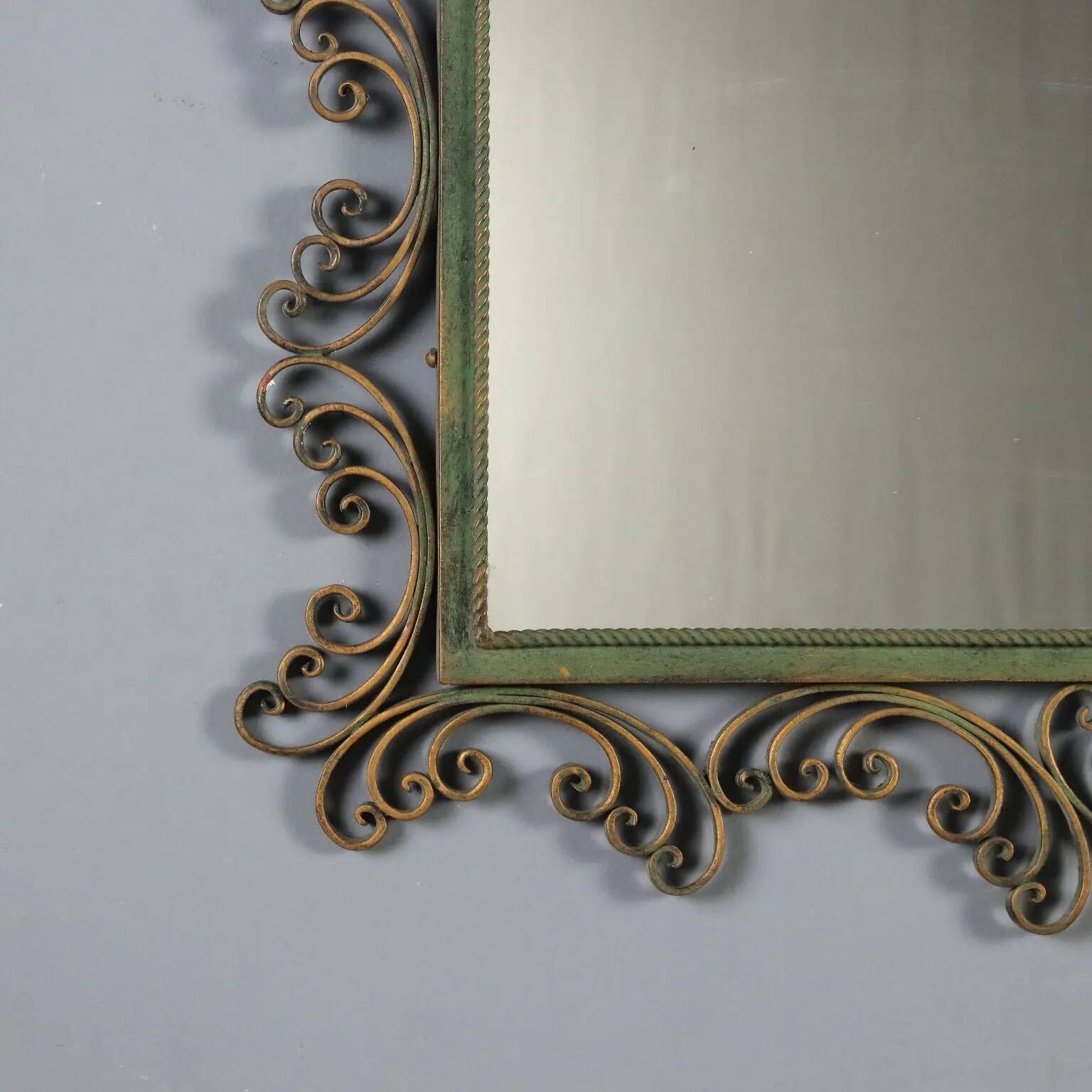 Wrought iron mirror from the 1980s.