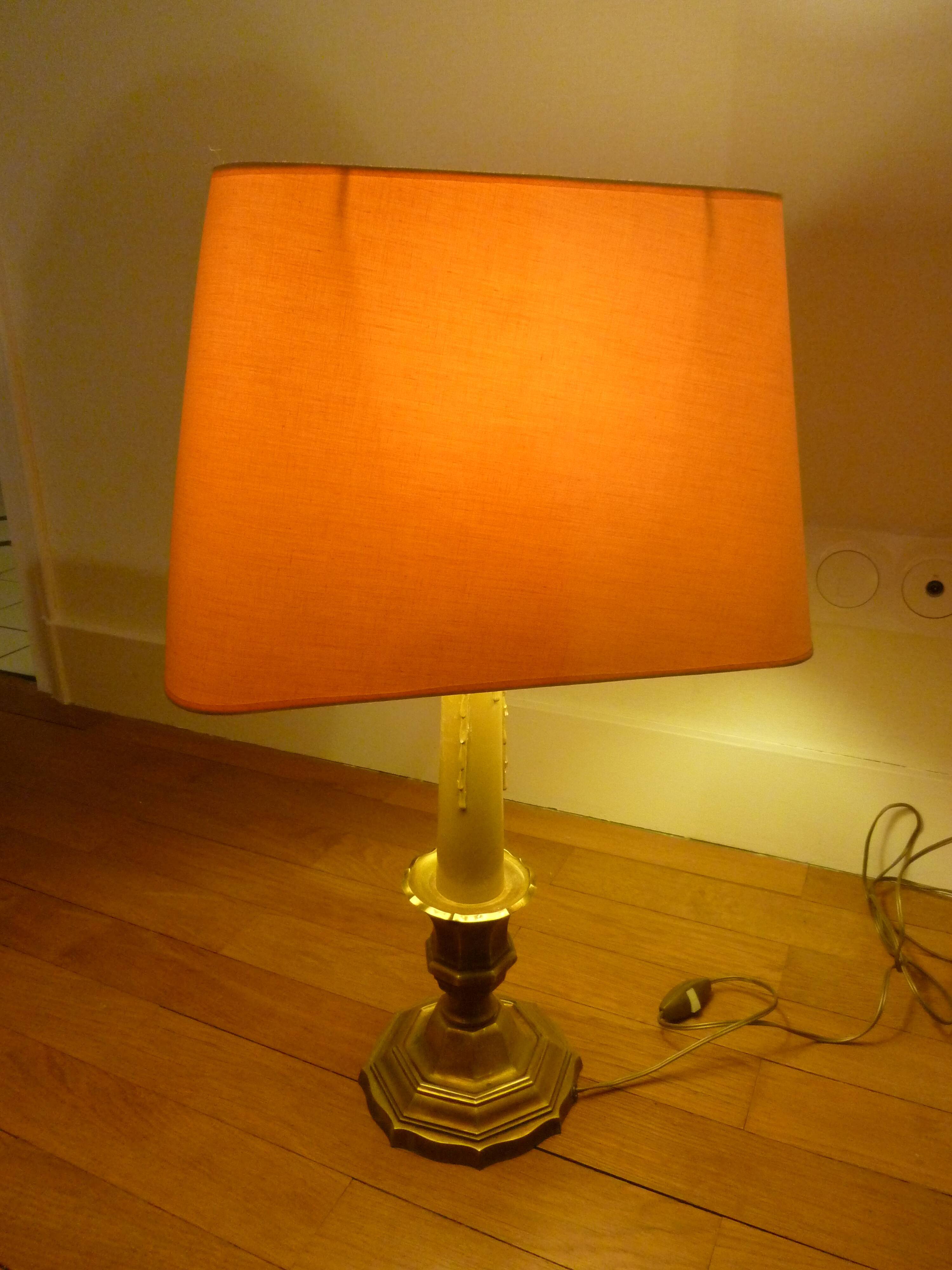 Lamp bronze Louis XV