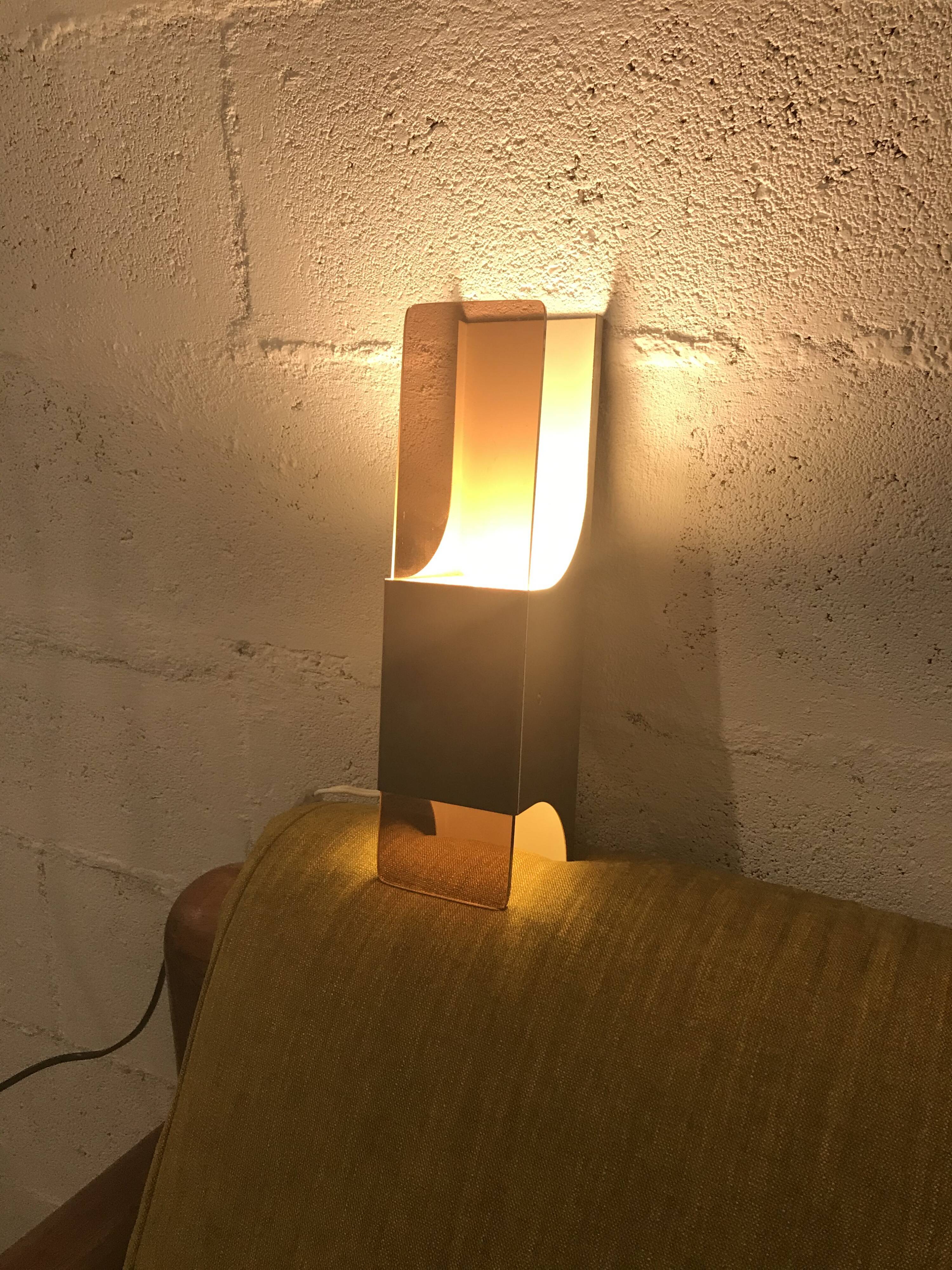 Pair of metal and plexiglass sconces 1970