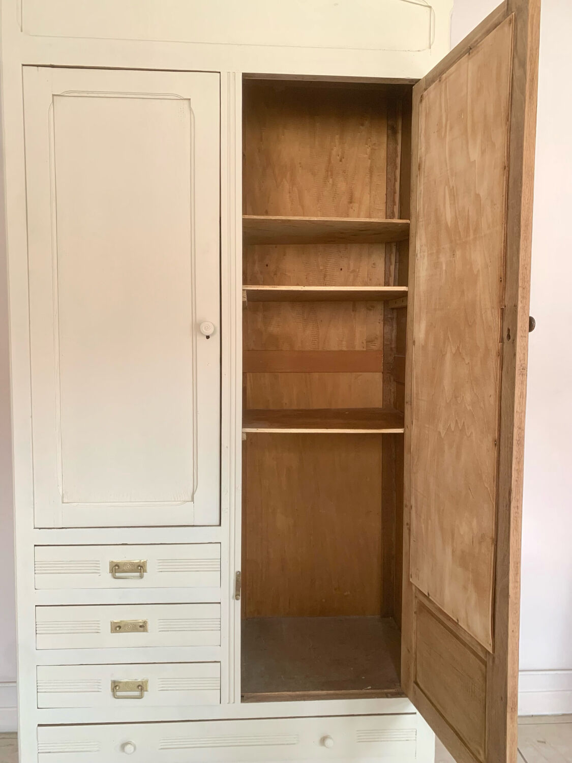 Vintage wardrobe with mirror