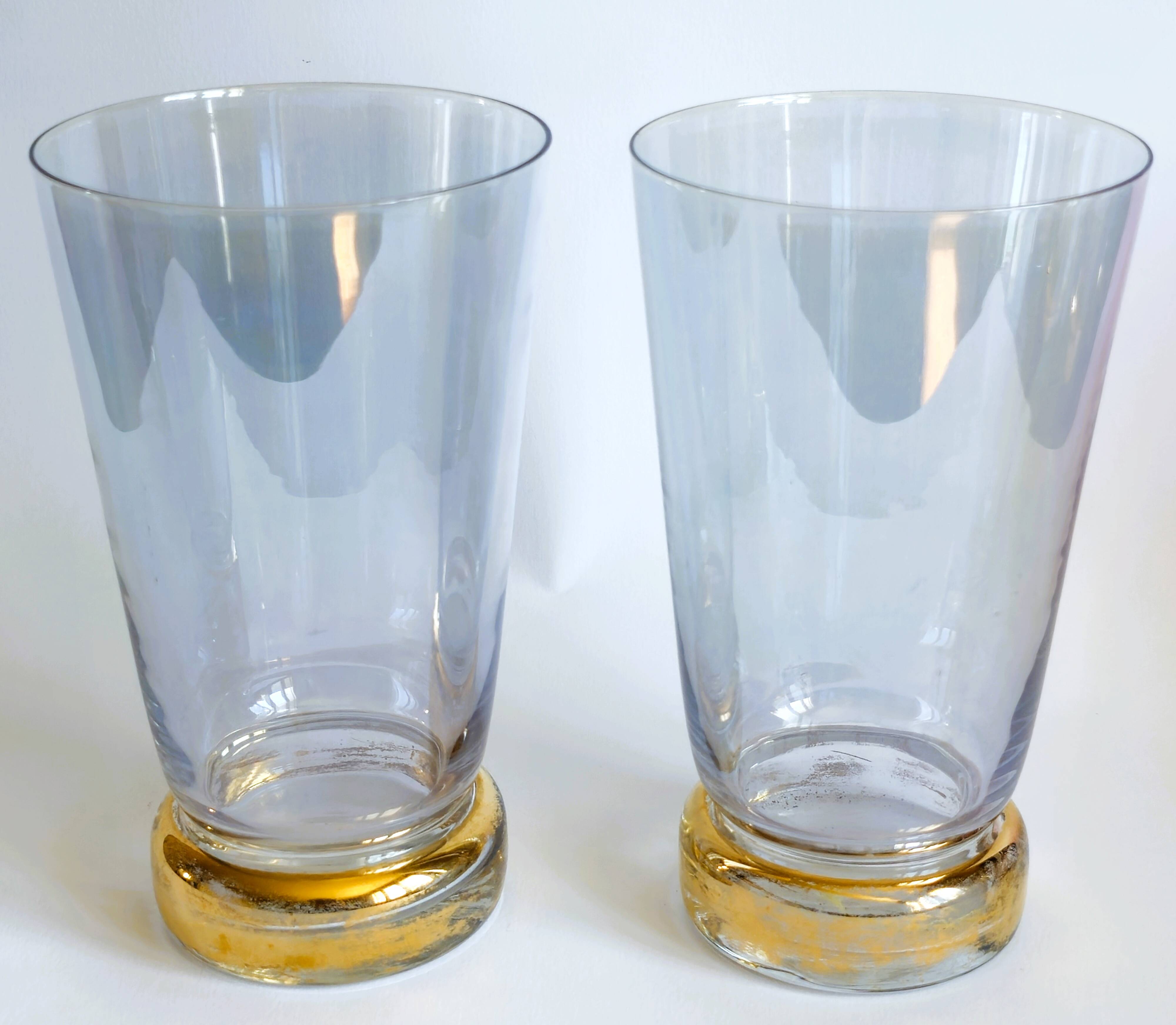 Orangeade set in colored glass