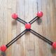 Vintage star wall coat rack