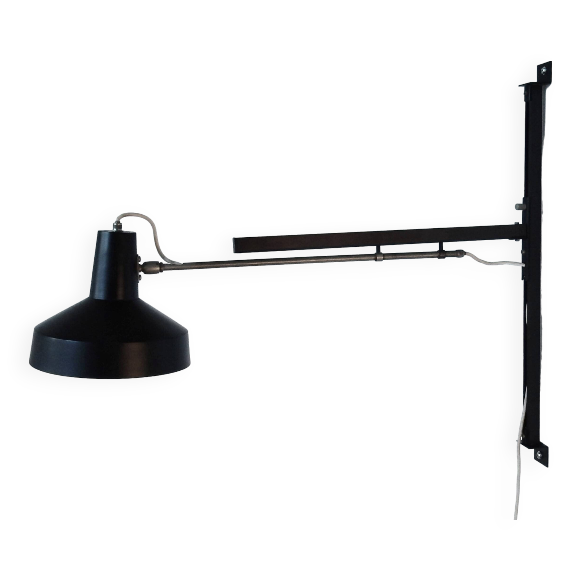 Applique multi-réglable en métal noir pour Hiemstra Evolux, années 1960
