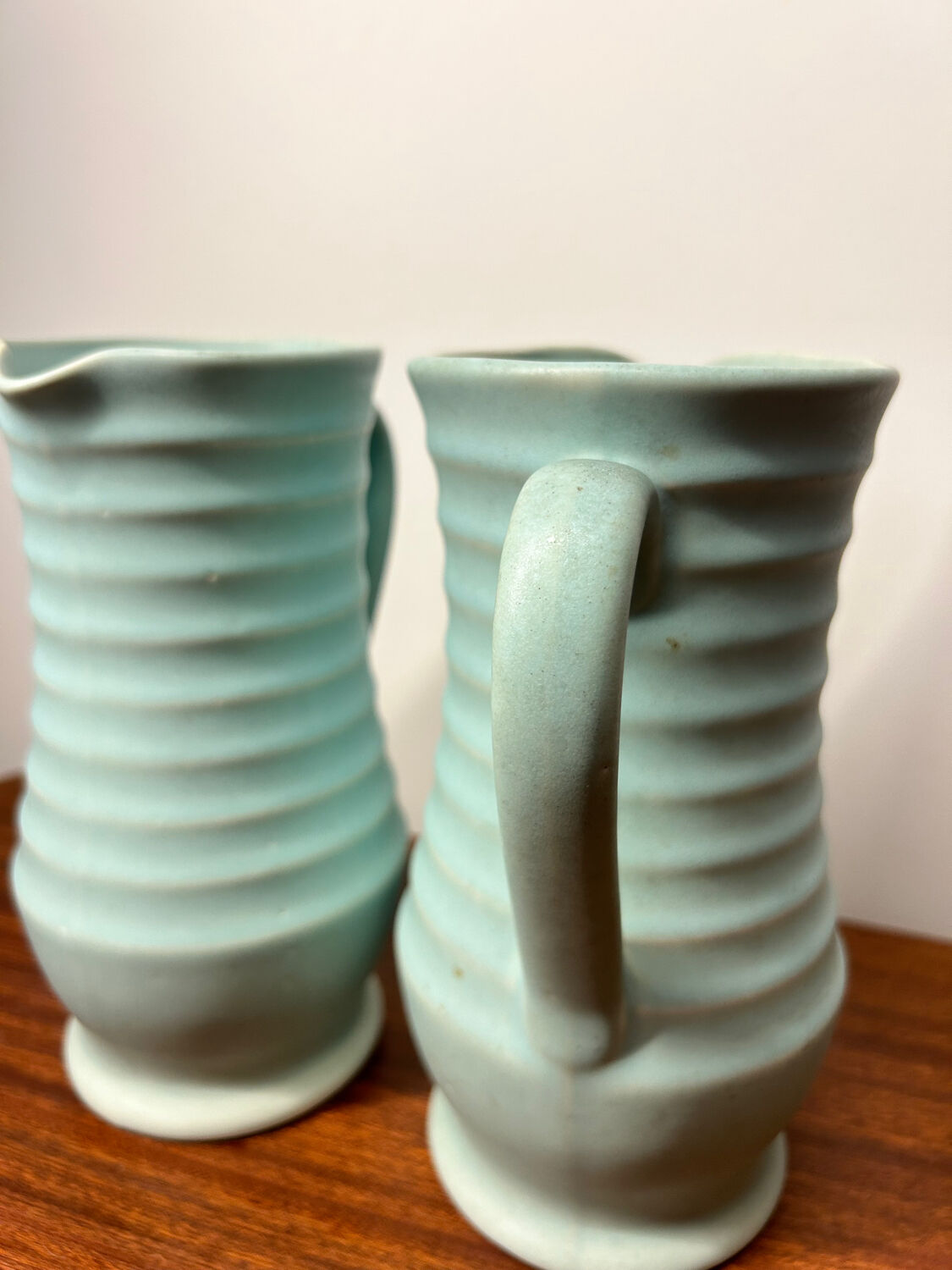 Pair of Langley ceramic pitchers