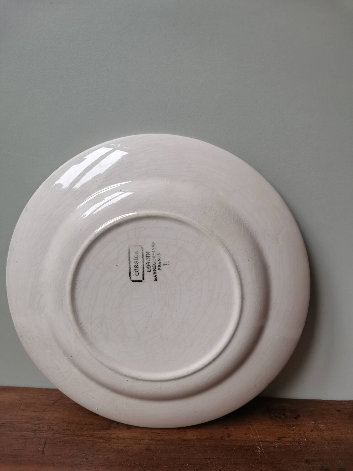 Vintage plate flower pattern Sarreguemines Digoin France Corsica