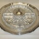 Table service silver metal crystal art deco top