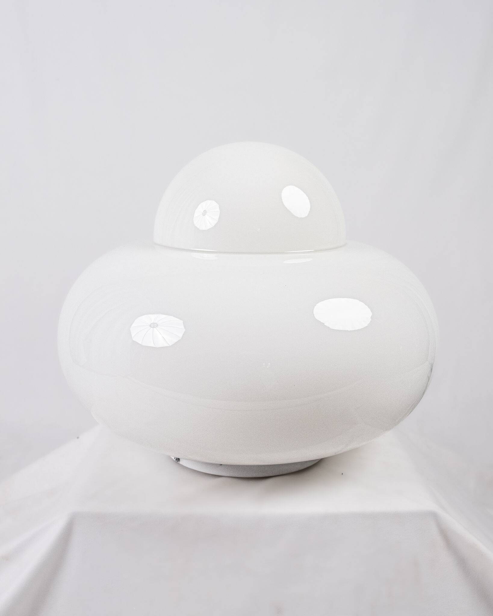Grande lampe italienne en verre style Daruma, 1970s