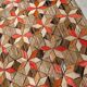 Handmade antique American Hooked geometric rug 4.8' x 7.7' (146cm x 234cm) 1900s - 1B654