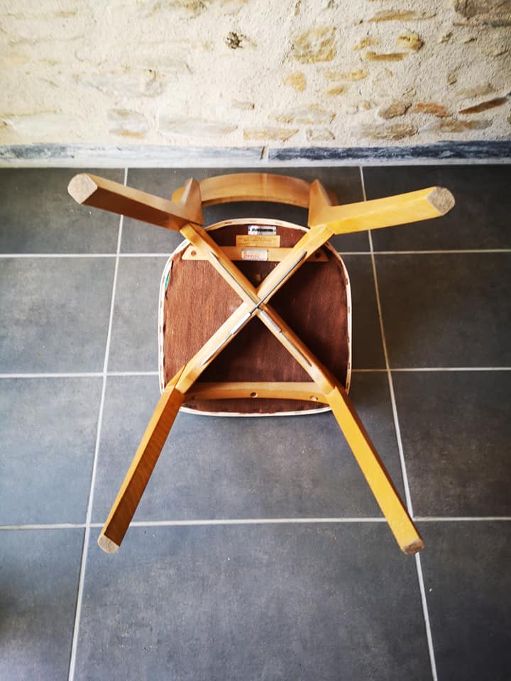 Lot de 4 chaises esprit art déco 1950