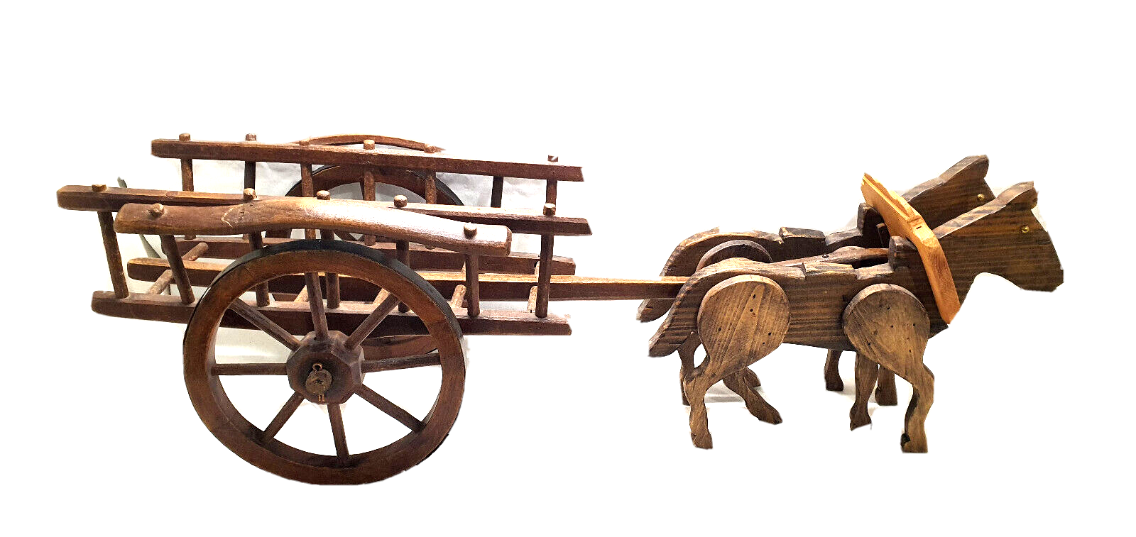 Wooden carriage horses toy