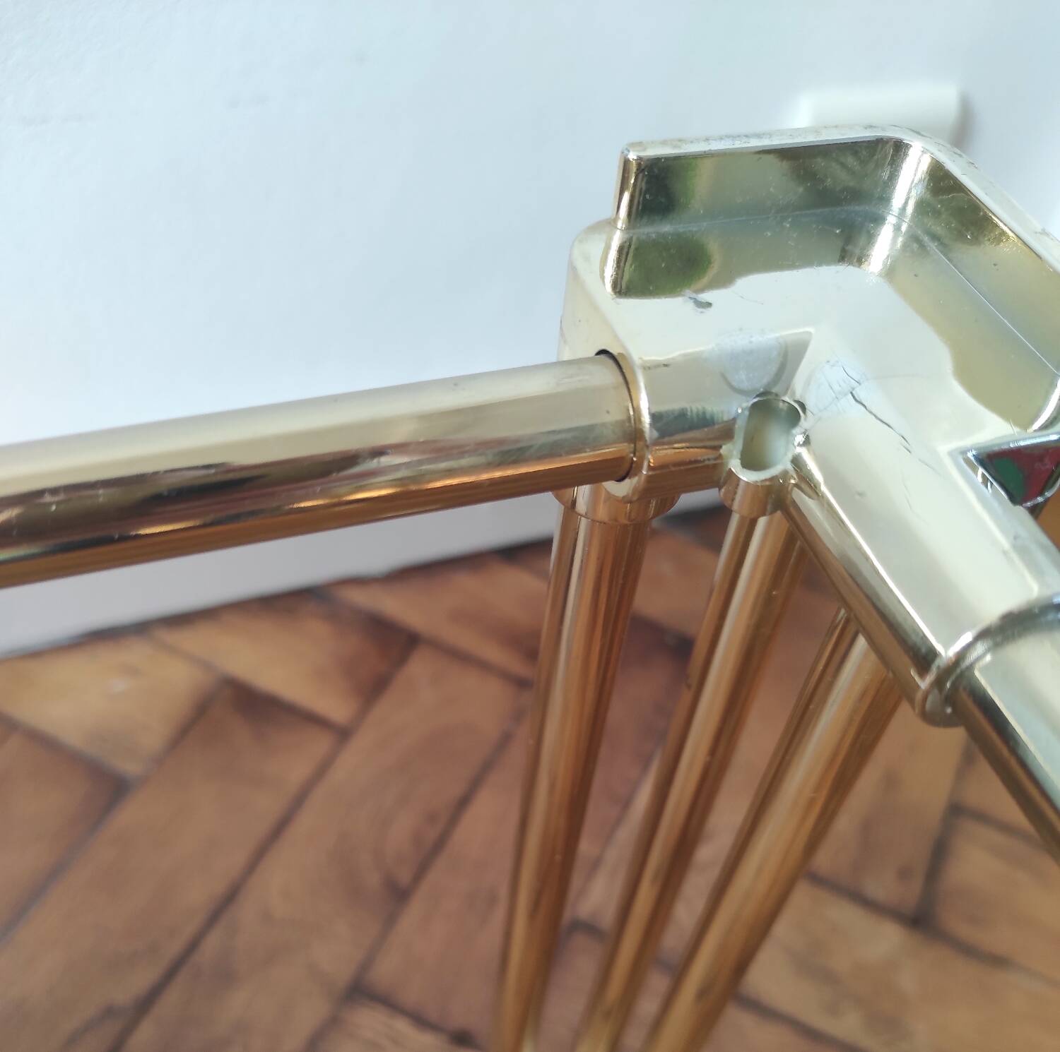 Vintage 1970s side table / Smoked glass accent table