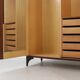Italian mid century rosewood wardrobe 1950s