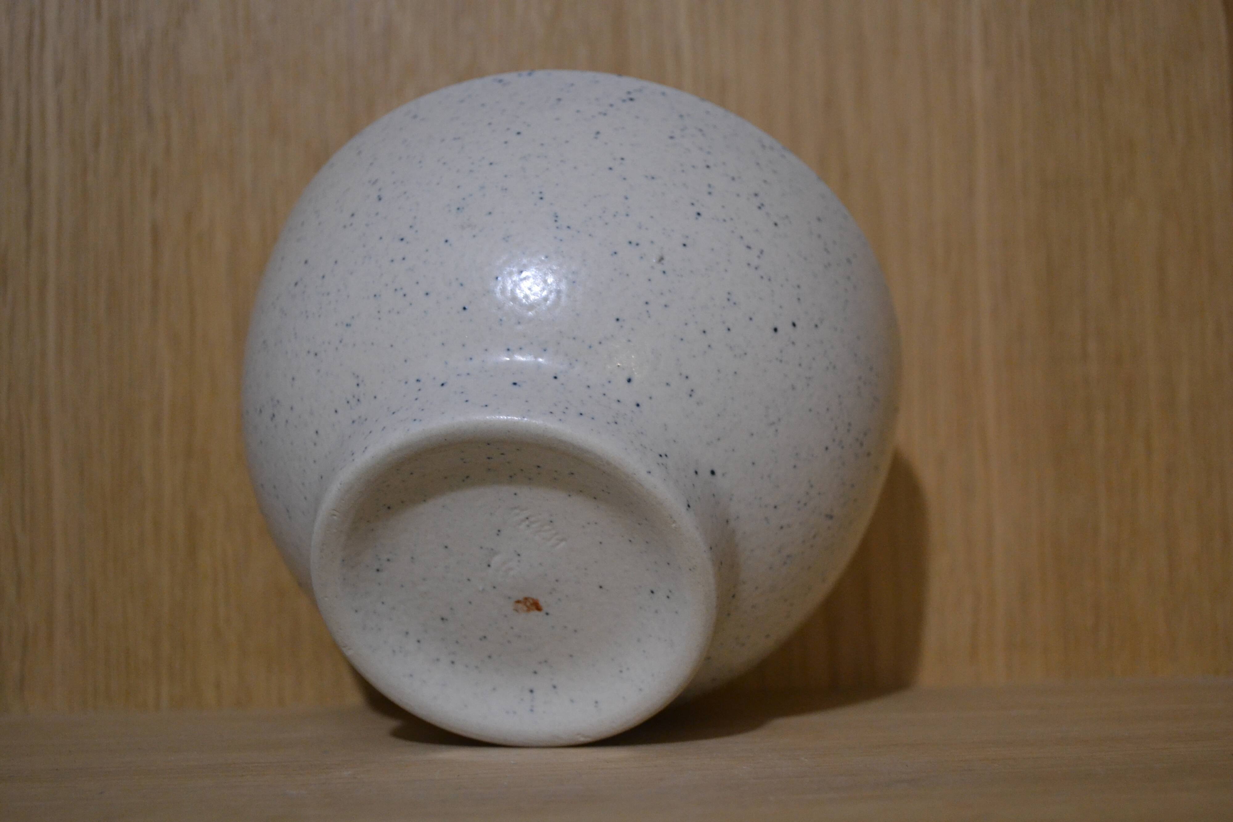 Speckled blue sandstone bowl