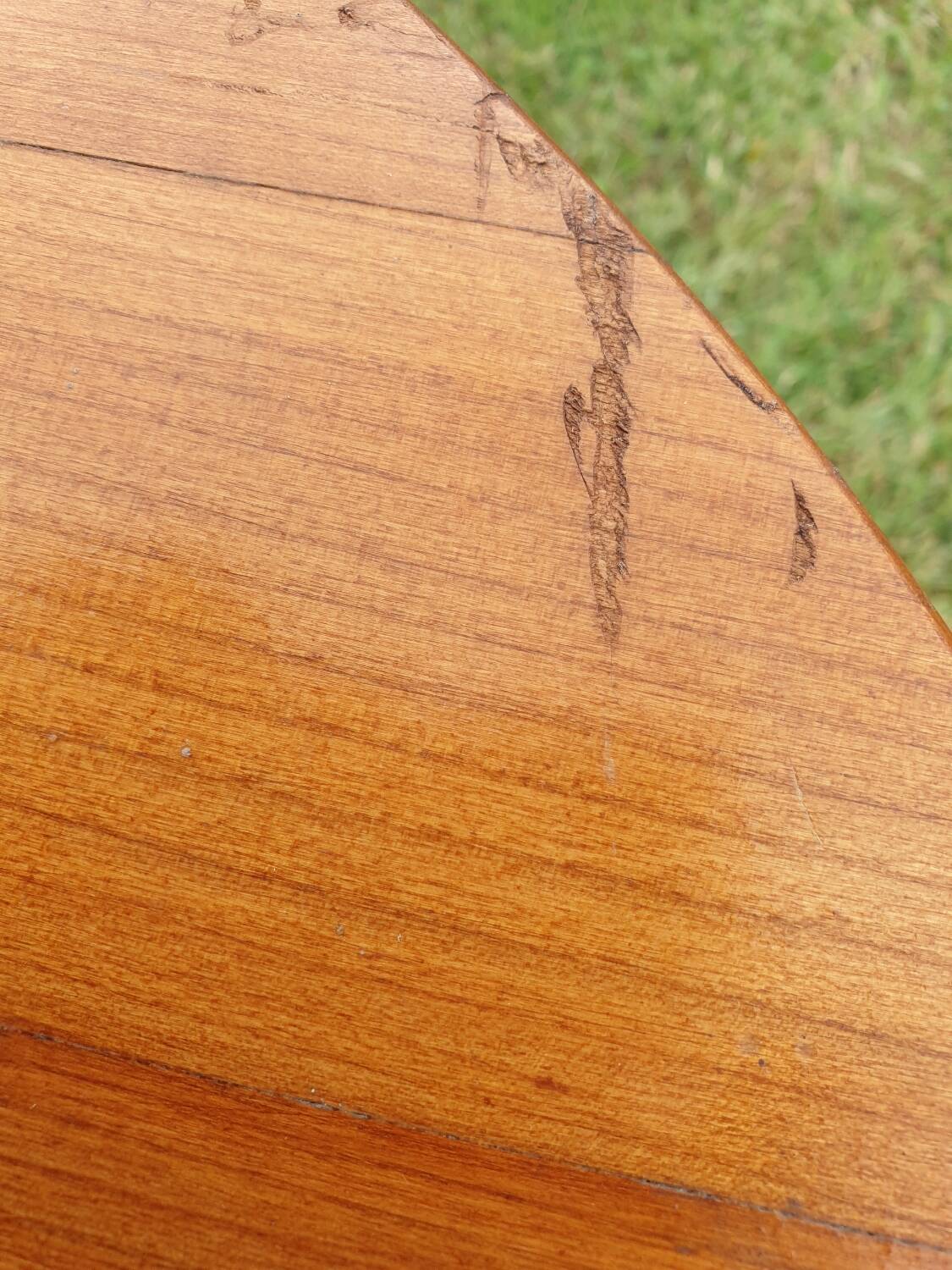 Oval cherry farmhouse table