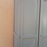 Grey blue Parisian wardrobe