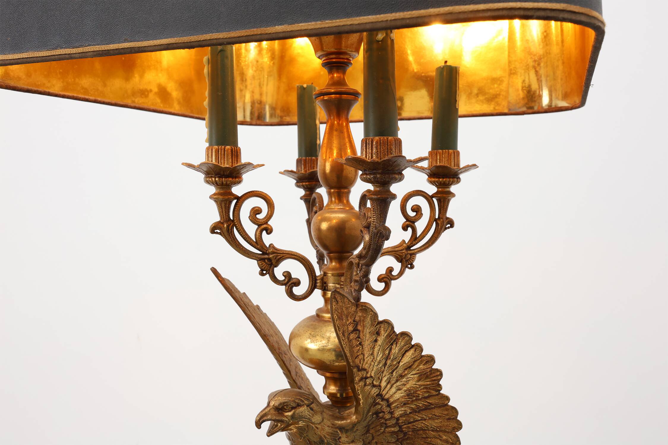 Hollywood Regency lamp with Eagle by Deknudt, Belgium ca. 1980