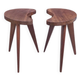 Pair of Scandinavian bean-shaped stools
