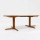 Table à manger ronde extensible vintage danoise en teck
