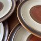 Lot of 6 vintage Denby England dessert plates – Brown glazed stoneware and