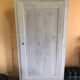 Wardrobe a door in white wood painted gray
