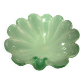 Cendrier sommerso doublé vert opalin, Murano
