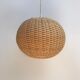 Hanging woven rattan lamp from the 1960s by Jansen Leuchten