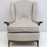 Attributed of Paolo Buffa Mid-Century Modern Italian Velvet Armchairs, 1950