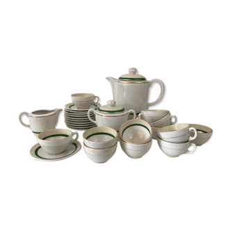 Earthenware coffee set by Luneville Keller and Guerin