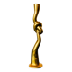 Bougeoirs noeud, design brutaliste, bronze, italie, 1970