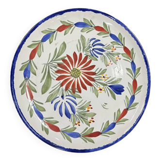 Assiette déco en faïence henriot quimper hb