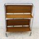 Folding table Bremshey Dinett in chrome and vintage wood