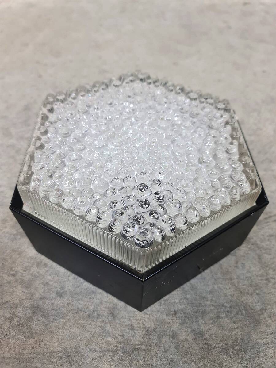 Vintage Dutch ceiling wall light B1092 Raak 'Hexagon'